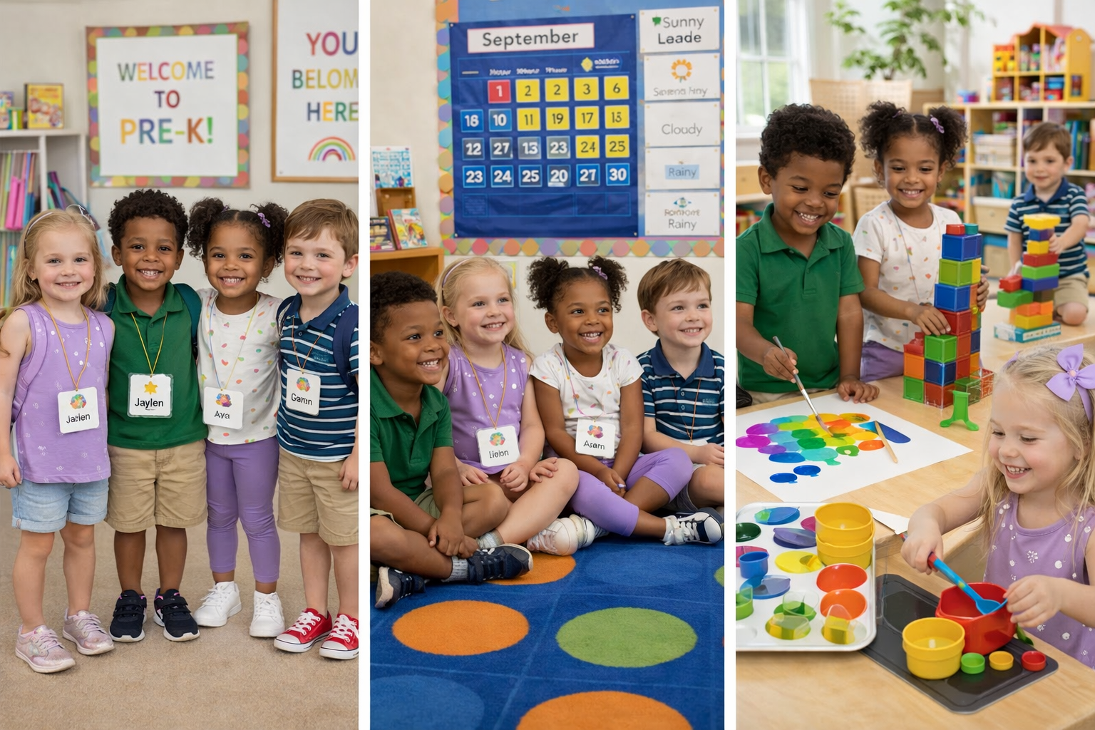 Preschool Student enjoying school